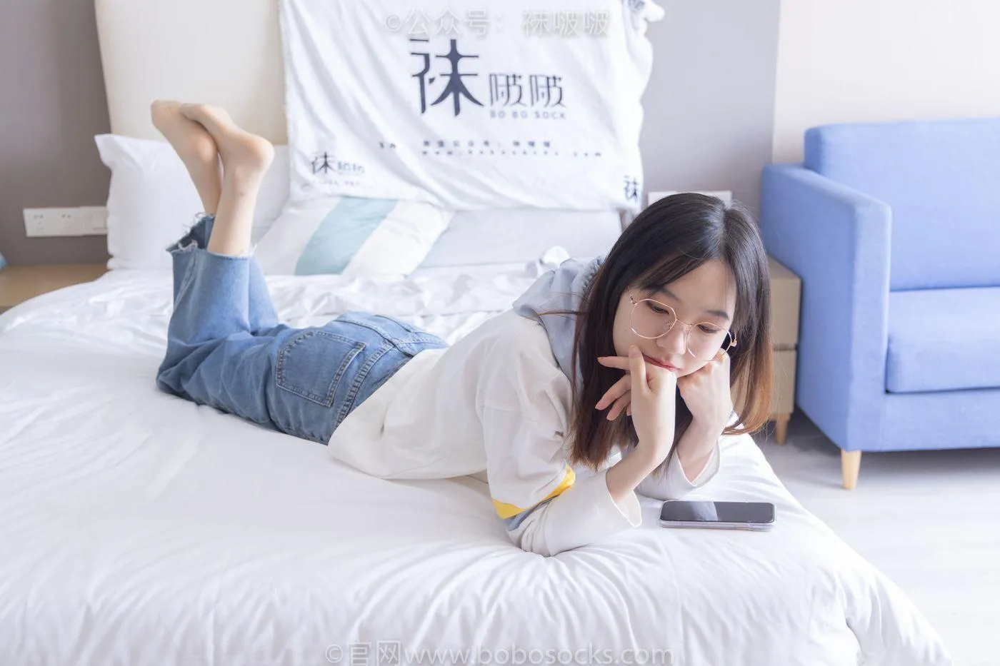 [BoBoSocks袜啵啵]NO.080 小甜豆-帆布鞋、白棉袜、肉丝（花絮版） [140P]插图